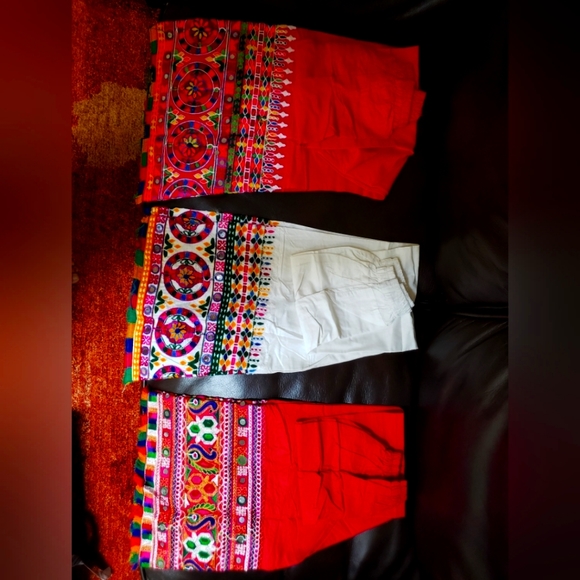 Hand embroidered pants/trousers - Picture 2 of 8